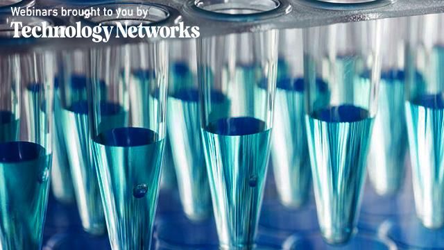 Micro centrifuge tubes containing blue liquid in a PCR rack 