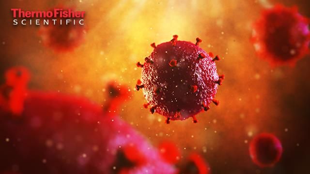Illustration of HIV virus 