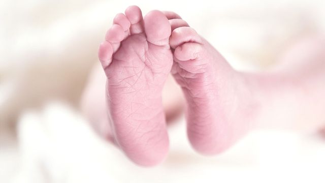 Newborn baby feet